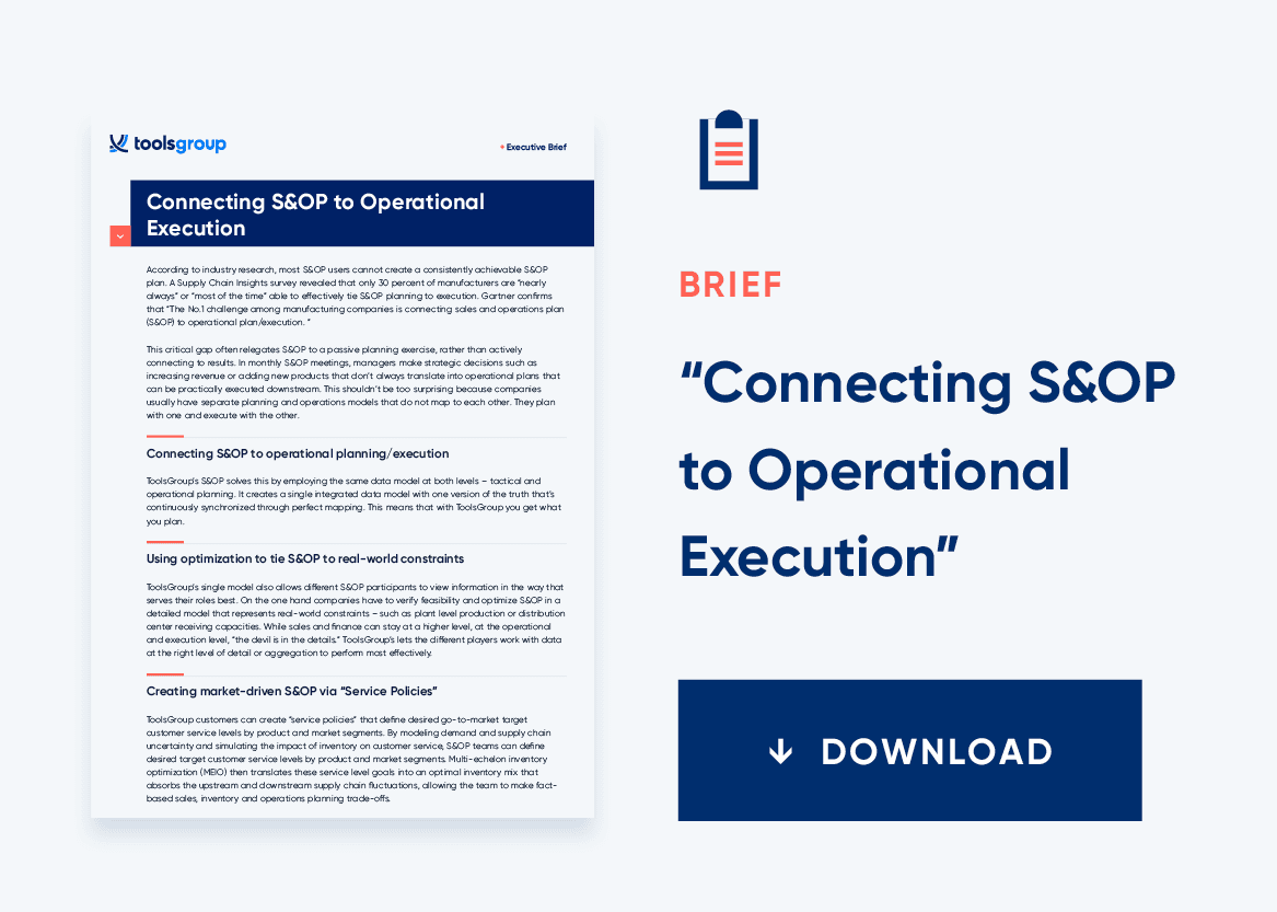 Connecting S&OP to Operational Execution